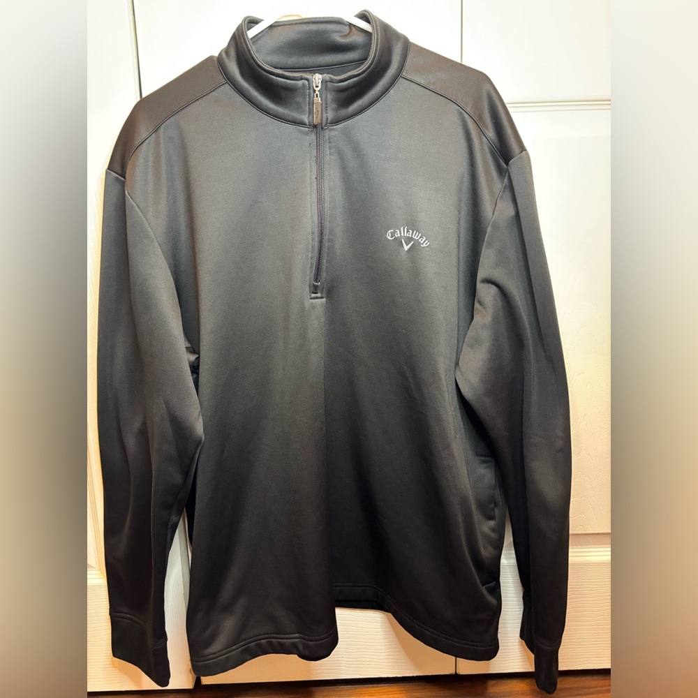 Callaway men’s XL fleece lined black pullover golf